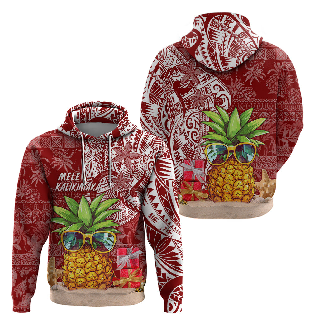 Mele Kalikimaka Hawaii Christmas Hoodie Pineapple Party LT7 - Polynesian Pride