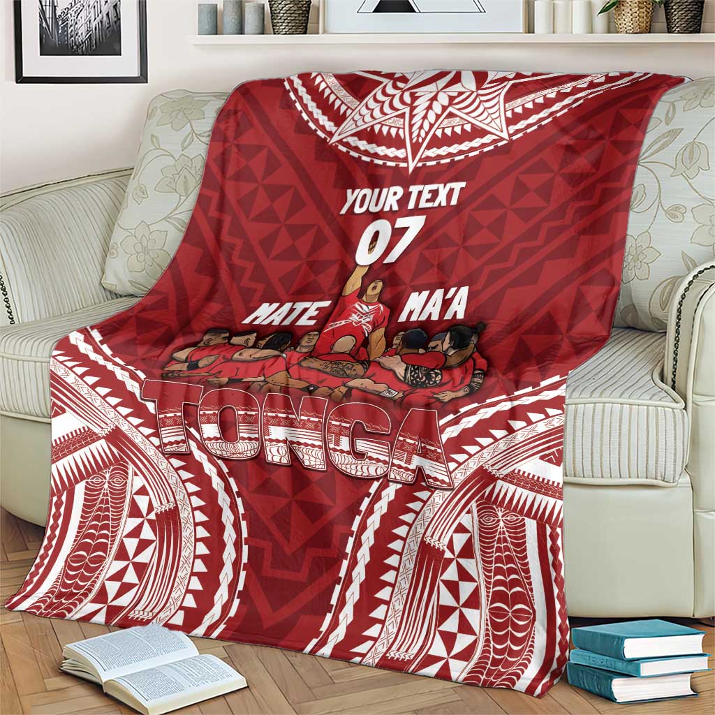 Personalized Mate Maa Tonga Rugby Blanket Ofa Atu Tonga
