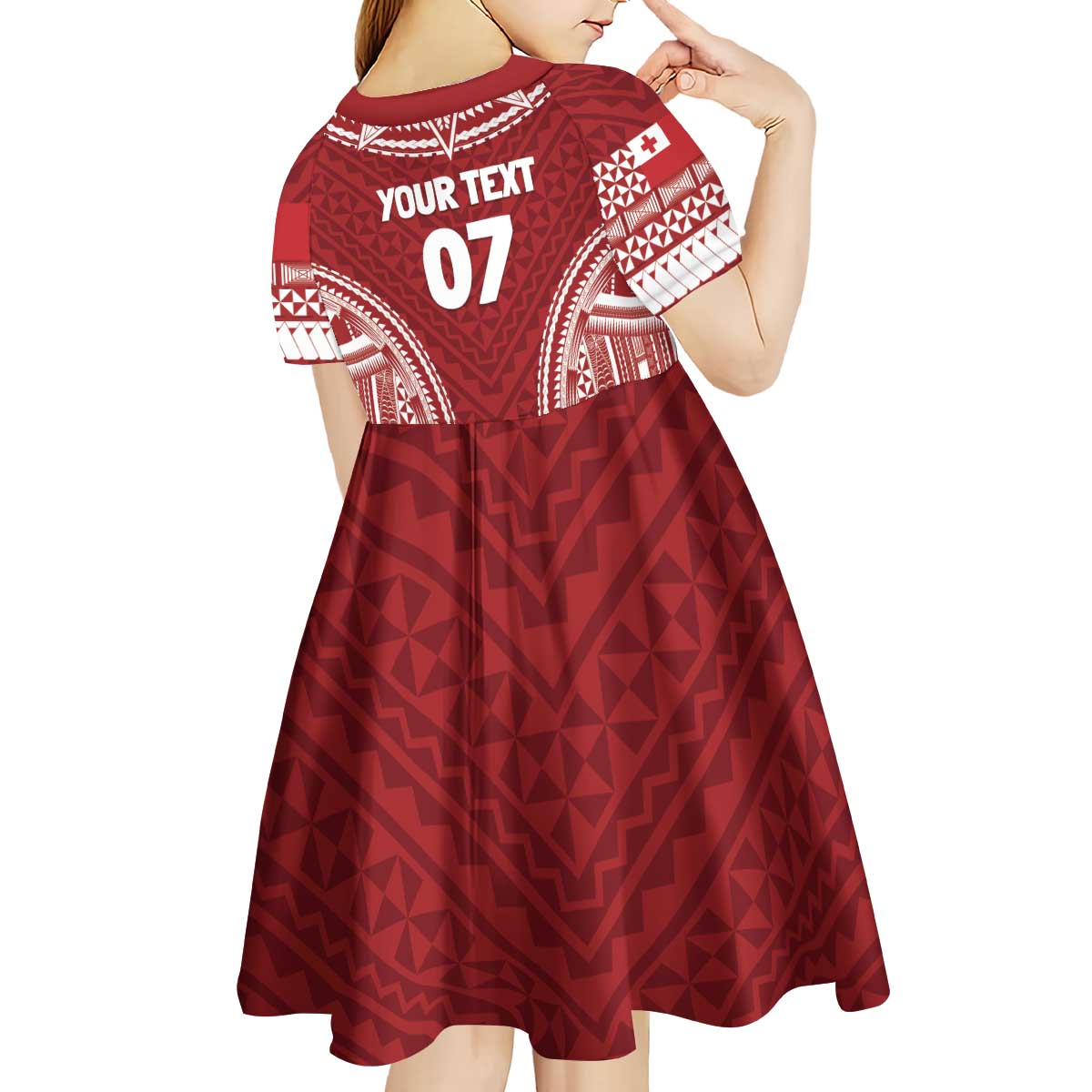 Personalized Mate Maa Tonga Rugby Kid Short Sleeve Dress Ofa Atu Tonga