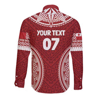 Personalized Mate Maa Tonga Rugby Long Sleeve Button Shirt Ofa Atu Tonga LT7 - Polynesian Pride
