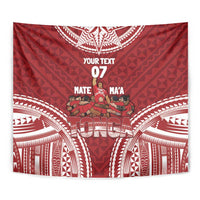 Personalized Mate Maa Tonga Rugby Tapestry Ofa Atu Tonga