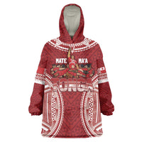 Personalized Mate Maa Tonga Rugby Wearable Blanket Hoodie Ofa Atu Tonga LT7 One Size Red - Polynesian Pride