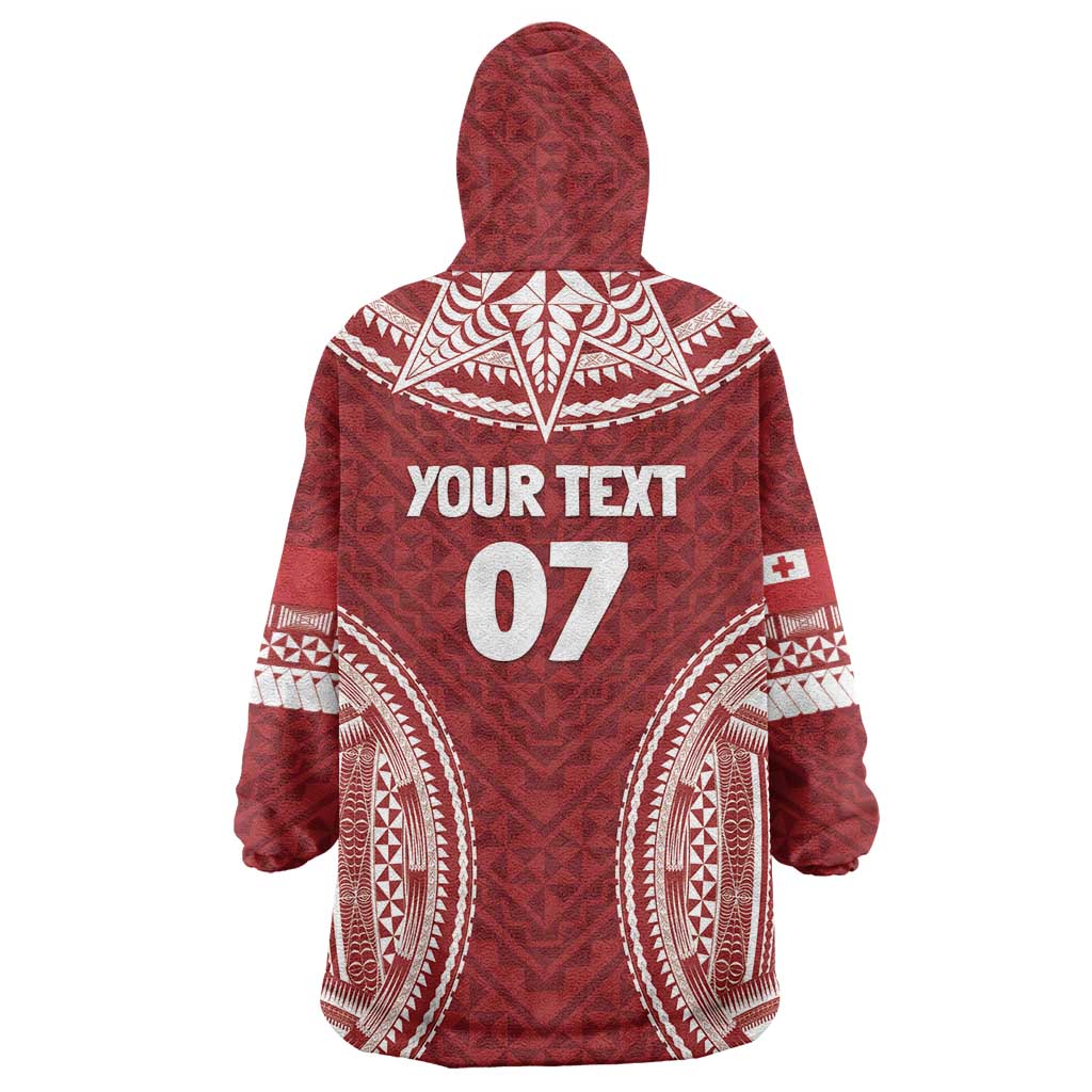 Personalized Mate Maa Tonga Rugby Wearable Blanket Hoodie Ofa Atu Tonga LT7 - Polynesian Pride