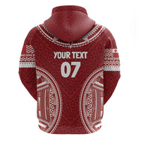 Personalized Mate Maa Tonga Rugby Zip Hoodie Ofa Atu Tonga LT7 - Polynesian Pride