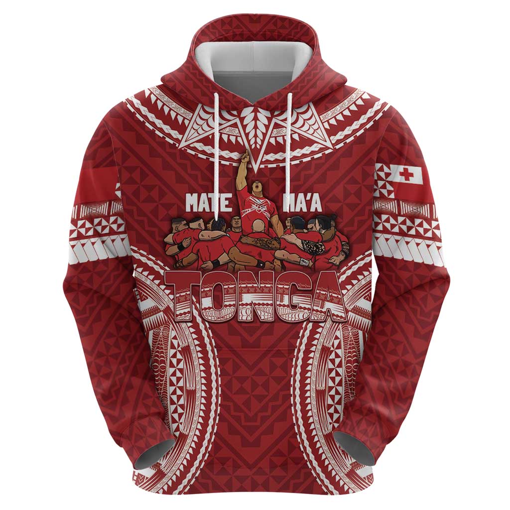 Personalized Mate Maa Tonga Rugby Zip Hoodie Ofa Atu Tonga LT7 - Polynesian Pride