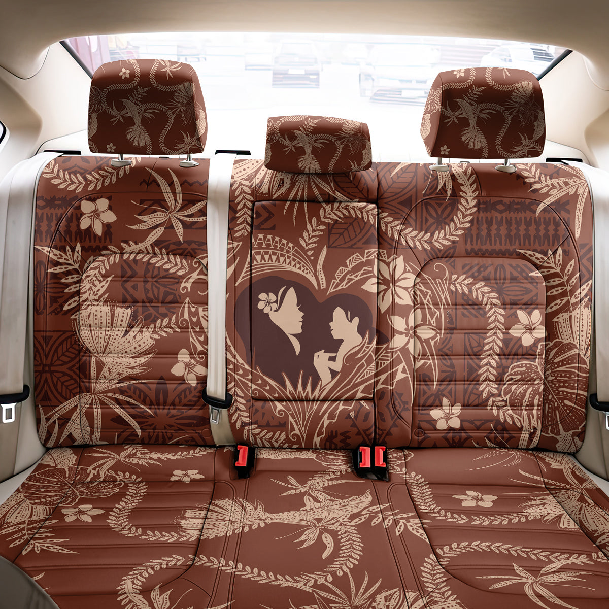 Hawaii Plumeria Back Car Seat Cover Hau'oli la Makuahine Sunburned LT7