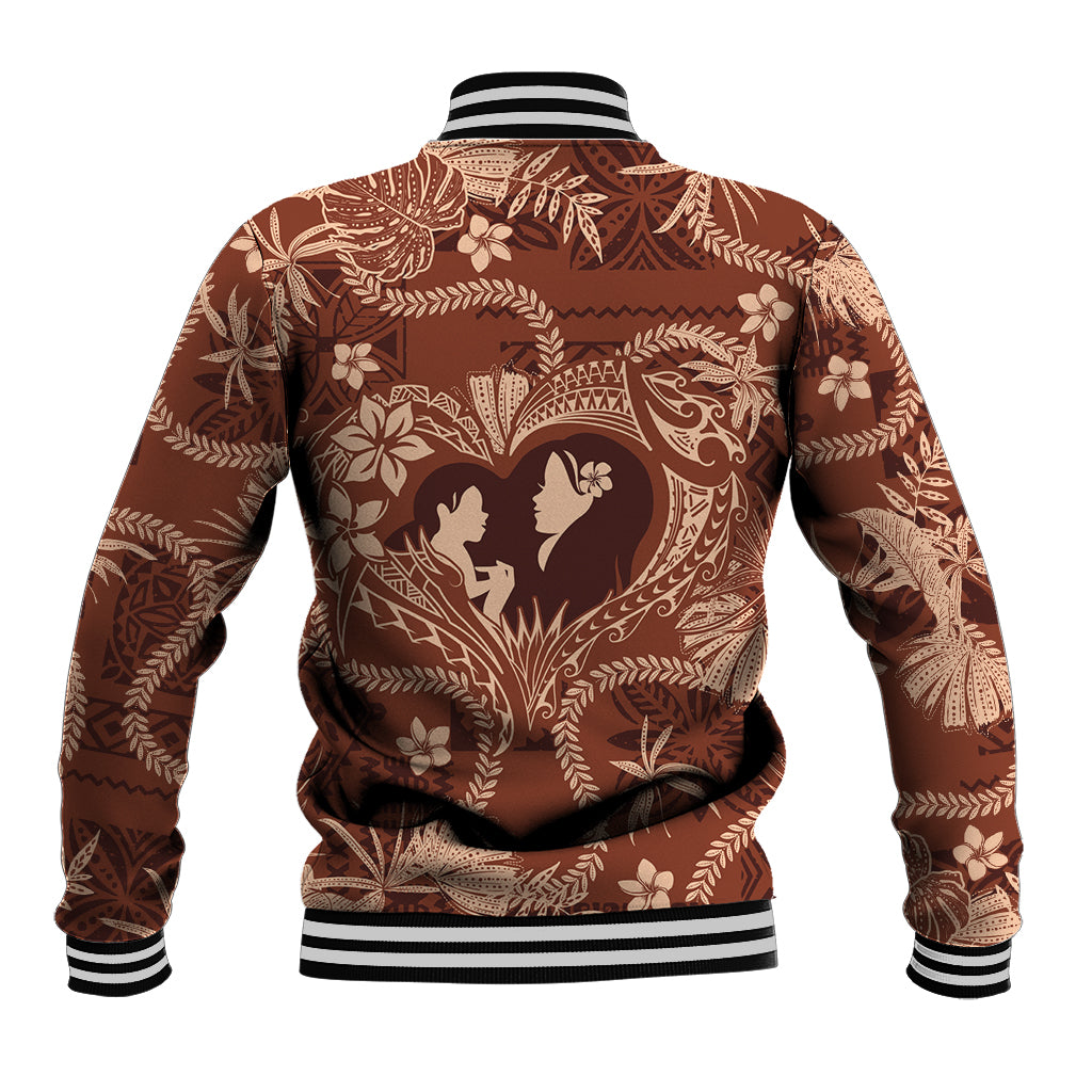 Hawaii Plumeria Baseball Jacket Hau'oli la Makuahine Sunburned LT7 - Polynesian Pride