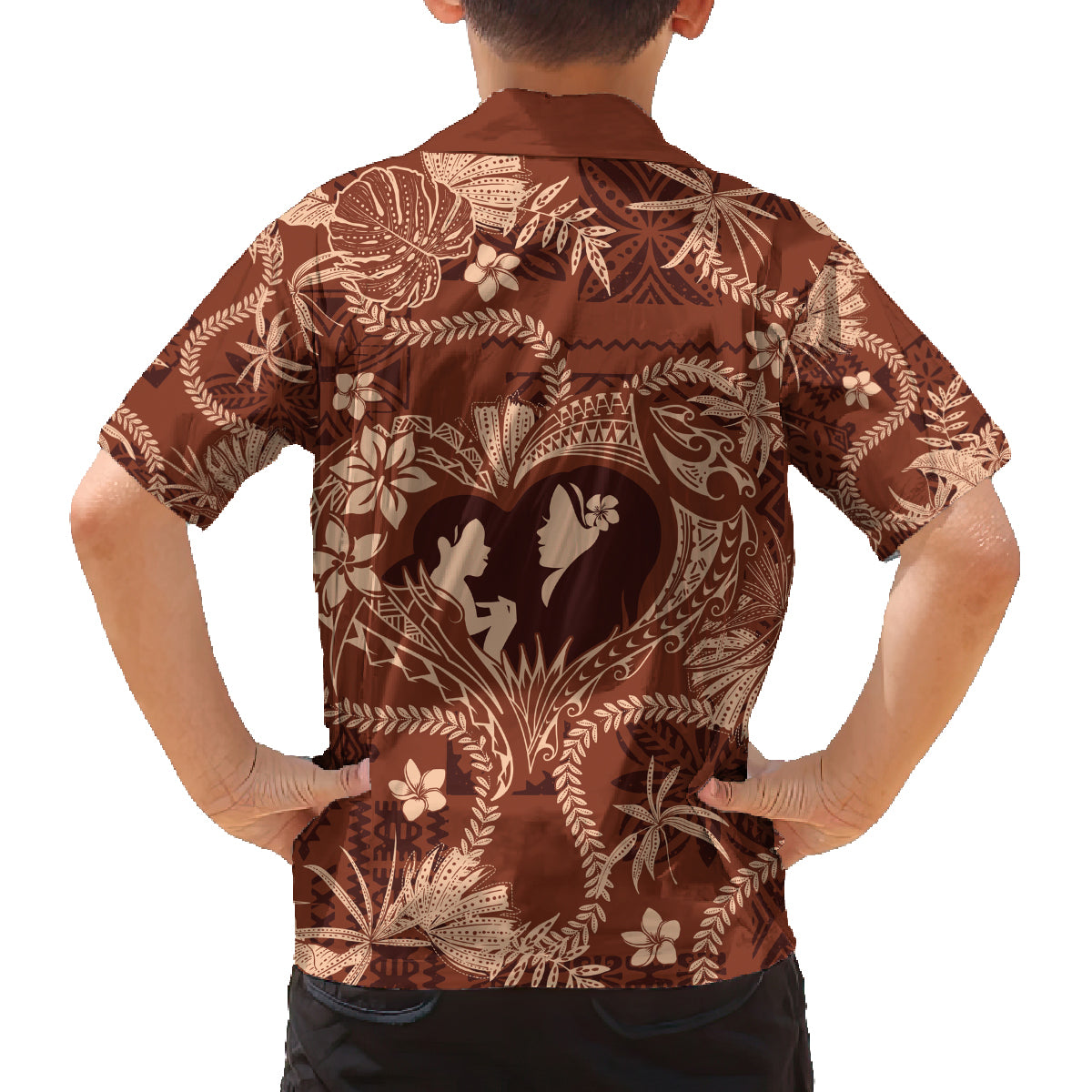 Hawaii Plumeria Family Matching Tank Maxi Dress and Hawaiian Shirt Hau'oli la Makuahine Sunburned LT7 - Polynesian Pride