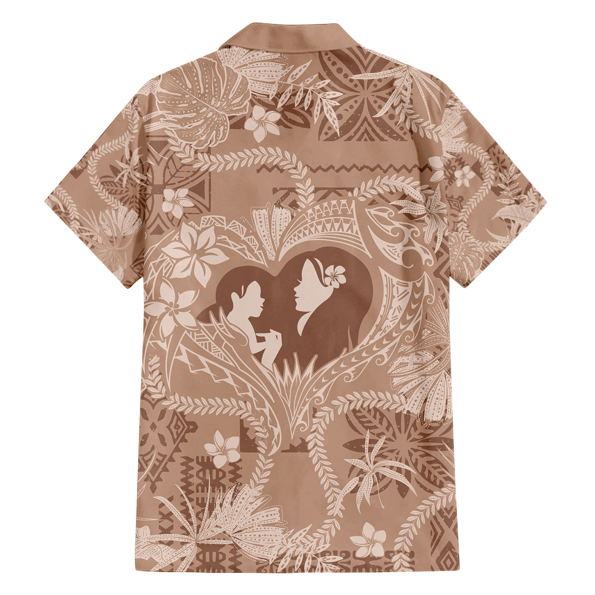 Hawaii Plumeria Family Matching Puletasi and Hawaiian Shirt Hau'oli la Makuahine Beige LT7 - Polynesian Pride