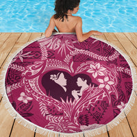 Hawaii Plumeria Beach Blanket Hau'oli la Makuahine Rosy LT7 - Polynesian Pride