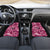 Hawaii Plumeria Car Mats Hau'oli la Makuahine Rosy LT7 Set 2pcs - Front Pink - Polynesian Pride