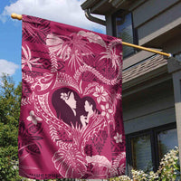 Hawaii Plumeria Garden Flag Hau'oli la Makuahine Rosy LT7 - Polynesian Pride