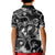 Hawaii Plumeria Kid Polo Shirt Hau'oli la Makuahine Monochrome LT7 - Polynesian Pride