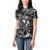 Hawaii Plumeria Women Polo Shirt Hau'oli la Makuahine Monochrome LT7 - Polynesian Pride