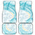 Polynesia Humpback Whale Car Mats Tropical Plumeria Turquoise