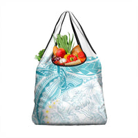 Polynesia Humpback Whale Grocery Bag Tropical Plumeria Turquoise LT7 1-pack One Size Turquoise - Polynesian Pride
