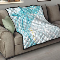 Polynesia Humpback Whale Quilt Tropical Plumeria Turquoise LT7 - Polynesian Pride