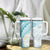 Polynesia Humpback Whale Tumbler With Handle Tropical Plumeria Turquoise