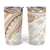 Polynesia Humpback Whale Tumbler Cup Tropical Plumeria Beige