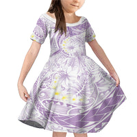 Polynesia Humpback Whale Family Matching Mermaid Dress and Hawaiian Shirt Tropical Plumeria Lavender