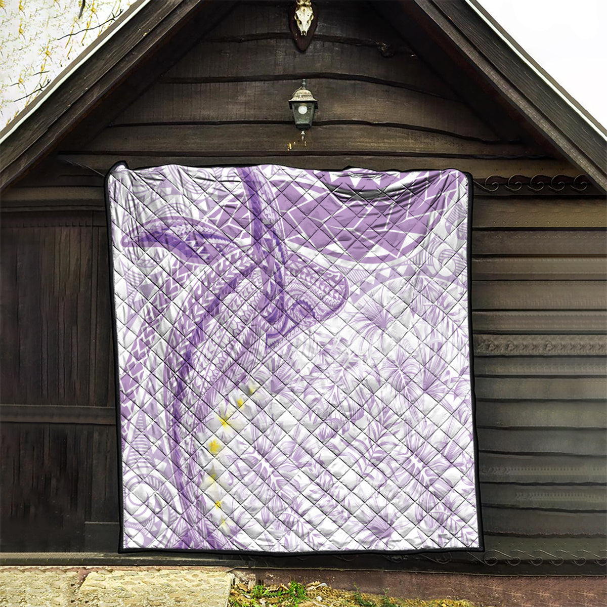 Polynesia Humpback Whale Quilt Tropical Plumeria Lavender LT7 - Polynesian Pride