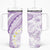 Polynesia Humpback Whale Tumbler With Handle Tropical Plumeria Lavender