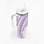 Polynesia Humpback Whale Tumbler With Handle Tropical Plumeria Lavender