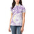 Polynesia Humpback Whale Women Polo Shirt Tropical Plumeria Lavender