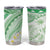 Polynesia Humpback Whale Tumbler Cup Tropical Plumeria Emerald