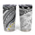 Polynesia Humpback Whale Tumbler Cup Tropical Plumeria Charcoal