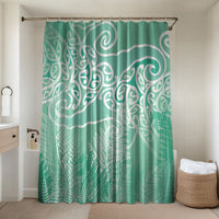 Aotearoa Maori Koru Curves Bathroom Set Silver Ferns - Mint