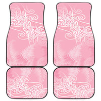 Aotearoa Maori Koru Curves Car Mats Silver Ferns - Rose Pink