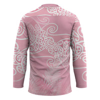 Aotearoa Maori Koru Curves Hockey Jersey Silver Ferns - Rose Pink LT7 - Polynesian Pride