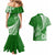 Personalised Polynesian Pacific Bulldog Couples Matching Mermaid Dress And Hawaiian Shirt With Emerald Hawaii Tribal Tattoo Patterns LT7 - Polynesian Pride