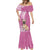 Personalised Polynesian Pacific Bulldog Mermaid Dress With Pink Hawaii Tribal Tattoo Patterns LT7 - Polynesian Pride