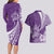 Personalised Polynesian Pacific Bulldog Couples Matching Long Sleeve Bodycon Dress and Hawaiian Shirt With Violet Hawaii Tribal Tattoo Patterns LT7 - Polynesian Pride