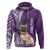 Custom Polynesian Pacific Bulldog Hoodie With Violet Hawaii Tribal Tattoo Patterns LT7 Pullover Hoodie Purple - Polynesian Pride