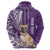 Custom Polynesian Pacific Bulldog Hoodie With Violet Hawaii Tribal Tattoo Patterns LT7 - Polynesian Pride