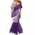 Personalised Polynesian Pacific Bulldog Mermaid Dress With Violet Hawaii Tribal Tattoo Patterns LT7 - Polynesian Pride