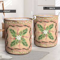 Hawaii Quilt Inspired Collection Aloha Flowers Laundry Basket Maile - Kukui Nut Lei