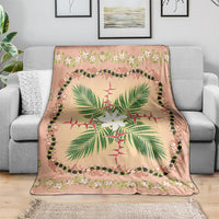 Hawaii Quilt Inspired Collection Aloha Flowers Blanket Maile - Kukui Nut Lei