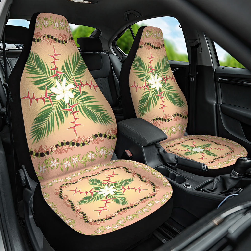 Hawaii Quilt Inspired Collection Aloha Flowers Car Seat Cover Maile - Kukui Nut Lei