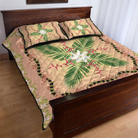 Hawaii Quilt Inspired Collection Aloha Flowers Quilt Bed Set Maile - Kukui Nut Lei