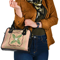 Hawaii Quilt Inspired Collection Aloha Flowers Shoulder Handbag Maile - Kukui Nut Lei