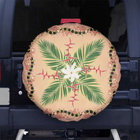 Hawaii Quilt Inspired Collection Aloha Flowers Spare Tire Cover Maile - Kukui Nut Lei