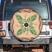 Hawaii Quilt Inspired Collection Aloha Flowers Spare Tire Cover Maile - Kukui Nut Lei