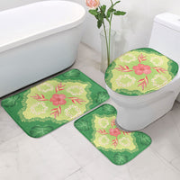 Hawaii Quilt Inspired Collection Aloha Flowers Bathroom Set Plumeria - Ti Leaf Lei