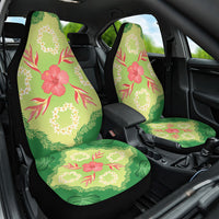 Hawaii Quilt Inspired Collection Aloha Flowers Car Seat Cover Plumeria - Ti Leaf Lei