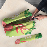 Hawaii Quilt Inspired Collection Aloha Flowers Umbrella Plumeria - Ti Leaf Lei