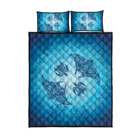 Hawaii Quilt Inspired Collection Aloha Sea Quilt Bed Set Manta Ray and Turtles